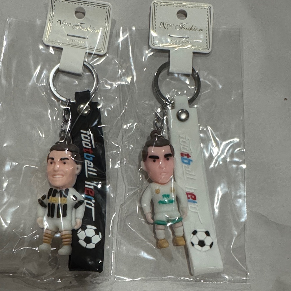 Soccer Player Keychains with Straps